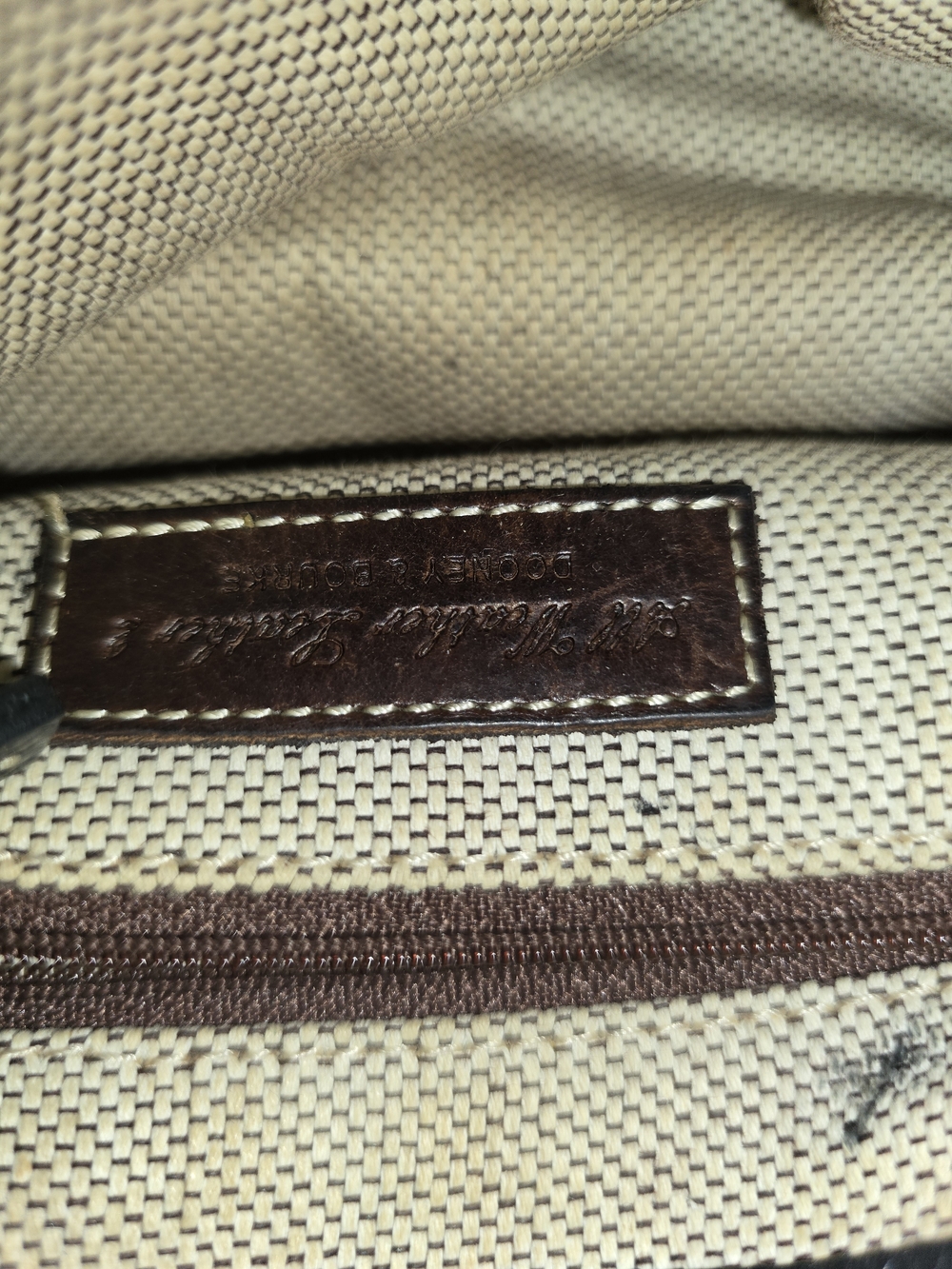 Dooney & Burke Classic Black Leather Shoulder Bag with Brown Accents - Picture 6 of 7